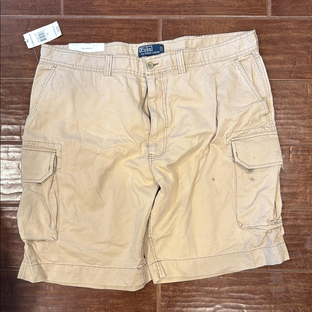 Polo by Ralph Lauren Tan Cargo Shorts with Relaxed Fit